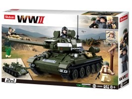 WW2 M38-B0689 Tanc sovietic T-34/85 2in1 [Sluban]