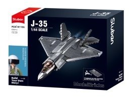 Model Bricks M38-B1186 Luptător Stealth J-35 cu acoperire metalică [Sluban]