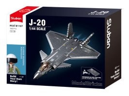 Model Bricks M38-B1187 Luptător Stealth J-20 cu acoperire metalică [Sluban]