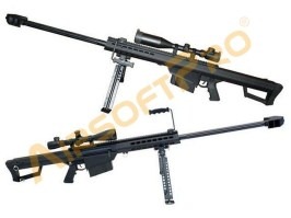 M82 BARRETT (SW-02A), complet metalic, bipod cu lunetă inclus, negru [Snow Wolf]