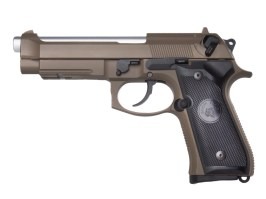 Pistol airsoft M9A1, cu gaz (GBB) - TAN [Snow Wolf]