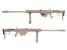 Pușcă de lunetist Airsoft M107 Barrett (SW-024S), metal complet, manual, cu licență - TAN [Snow Wolf]
