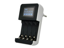 Încărcător AA/AAA cu microprocesor cu afișaj LCD, 450mA, 4 canale [Solight]