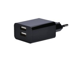 Adaptor de încărcare USB, 2x USB-A, 3100mA max - negru [Solight]