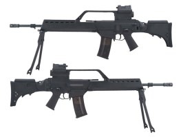 Pușcă airsoft SA-G13V EBB replică cu lunetă, punct roșu și bipod , negru [Specna Arms]