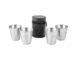 Pahare de shot din oțel inoxidabil 0.07l, 4pcs [TifanTEX]