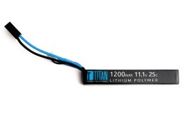 Baterie Li-Po 7,4V 1200mAh 25C - Mini AK stick cu Tamiya [TITAN]