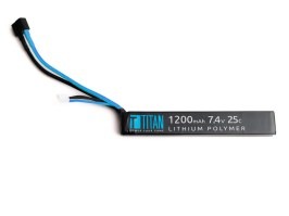 Baterie Li-Po 7,4V 1200mAh 25C - Mini AK stick cu Dean [TITAN]