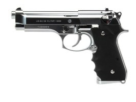 Pistol airsoft M92F Chrome Stainless, cu gaz (GBB) [Tokyo Marui]