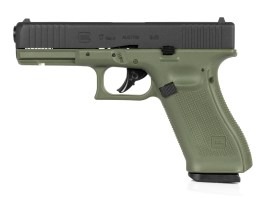 Pistol airsoft Glock 17 Gen.5, glisieră metalică, CO2, blowback - Battlefield Green [UMAREX]