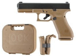 Airsoft pistol Glock 17 Gen.5 French Edition, metal slide, Gaz blowback - Coyote [UMAREX]