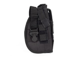 Husă universală pentru centură de pistol/MOLLE cu buzunar pentru încărcător - Negru [AITAG]