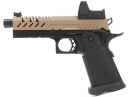 Airsoft GBB pistol Hi-Capa 4.3 Red Dot, TAN slide [Vorsk]