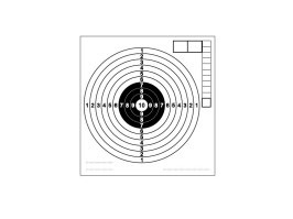 Țintă de hârtie pentru arme cu aer comprimat 140x150mm - 100pcs [-]