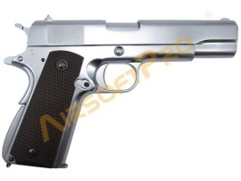 Airsoft pistol M1911 A1 (Ver.3) Matt Chrome - gaz blowback, full metal [WE]