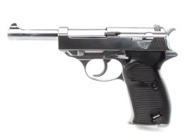 Pistol airsoft P38 - metal, gaz blowback - argintiu [WE]