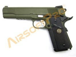 Airsoft pistol M.E.U. SOC RAIL- OD, fullmetal, blowback [WE]