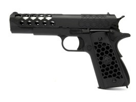 Pistol airsoft M1911 Hex Cut - GBB, full metal, Gen.2 - negru [WE]