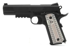 Pistol airsoft M45 A1 - GBB, complet metalic, negru [WE]