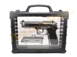 Airsoft pistol M92 Gen2, nichel, fullmetal, AUTO blowback, LED BOX [WE]