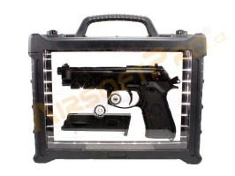 Pistol airsoft M9A1 Gen2, negru, fullmetal, blowback, LED BOX [WE]