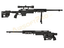 Lunetist Airsoft MB4411D cu lunetă și bipod - negru [Well]