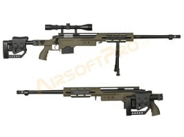 Lunetist Airsoft MB4411D cu lunetă și bipied - olive [Well]