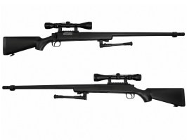 Lunetist Airsoft VSR-10 (MB07D) + lunetă + bipod - negru [Well]