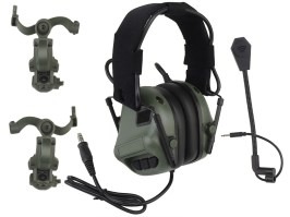 Cască tactică pentru utilizare cu cască și bentiță HD-20 Gen. 5 - Olive [WoSport]